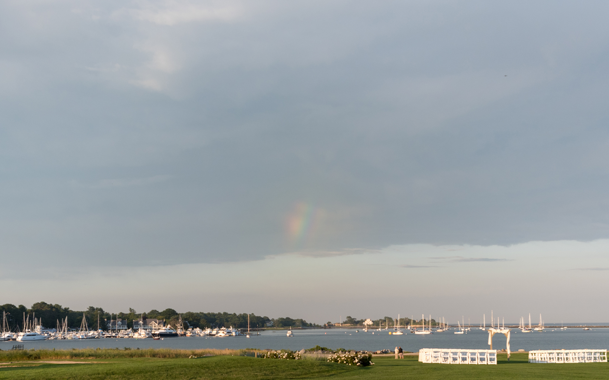 Seaside photo of rainbow