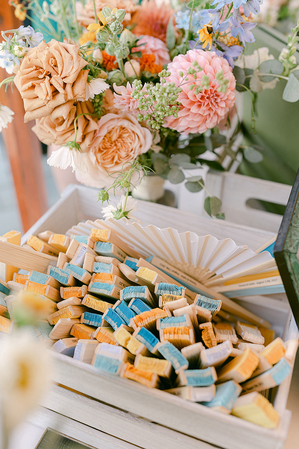 Glassware display at wedding