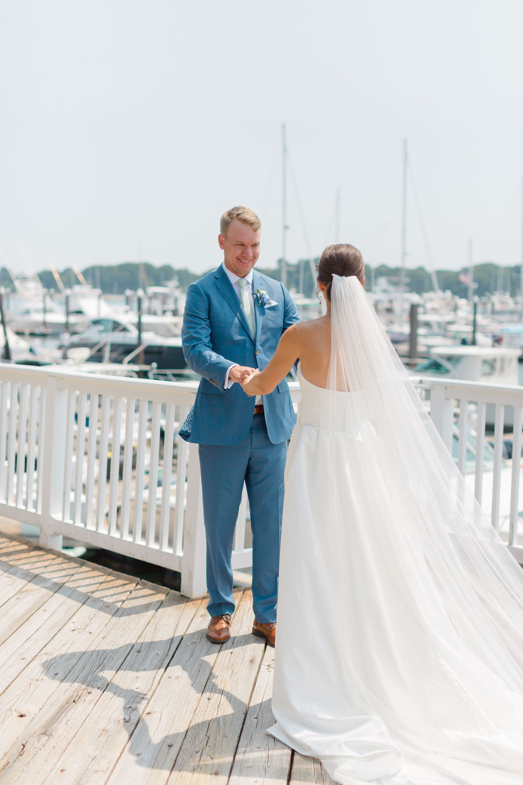 A luxurious wedding at the marina in Newport News, VA, showcasing elegance and scenic waterfront views.