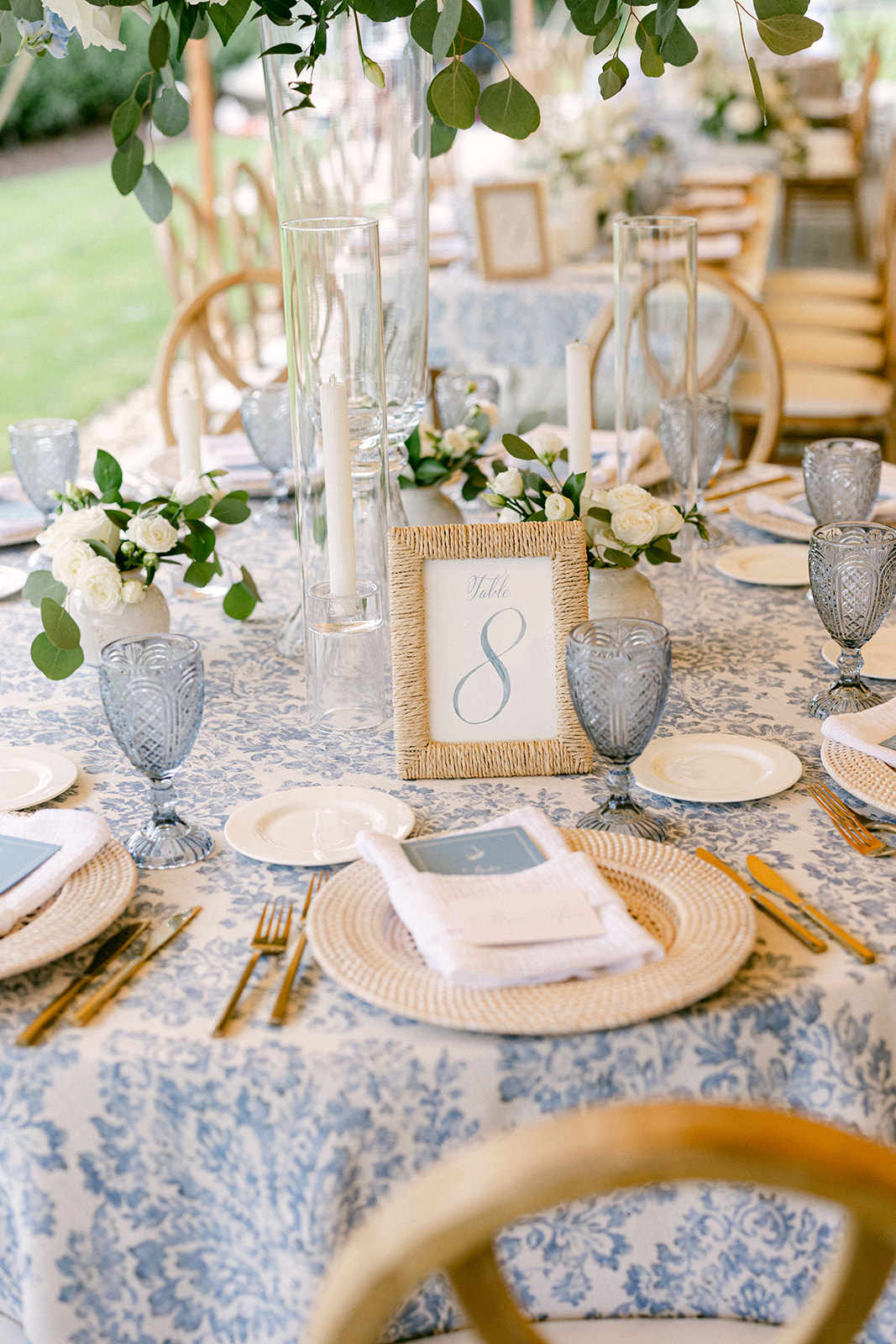 Blue table setting